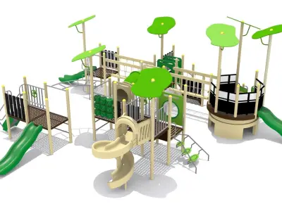Garden Playground Low-poly 3D model
