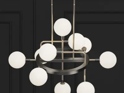 VIAGGIO chandelier with balls hanging from it 3D model purchase