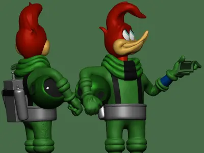WOODY WOODPECKER ASTRONAUT 3D print model