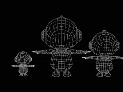 Minirobotic1Pack4 Low-poly 3D model