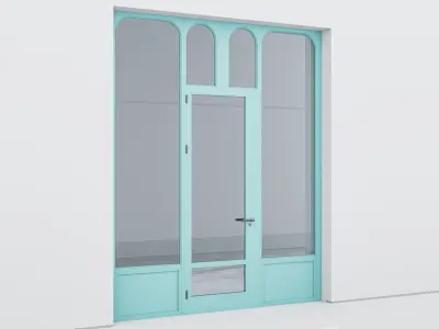 Aluminium door 346 3D model