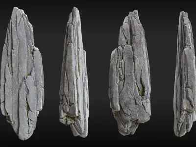 Realistic Looking Modular Cliffs and Rocks BLENDER Low-poly 3D model