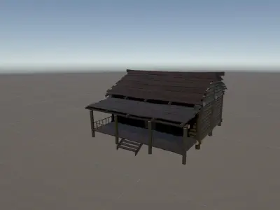 Hut Old Free low-poly 3D model