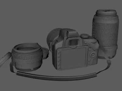 DSLR camera 3D model