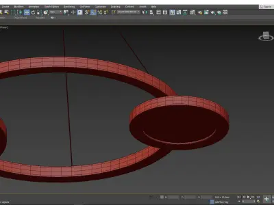 ECLISSE CHANDELIER BY MASSIMILIANO RAGGI Low-poly 3D model
