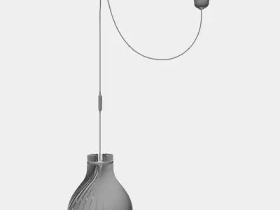Lustre decentre Volupte M by lairial luminaire bordeaux Free 3D model