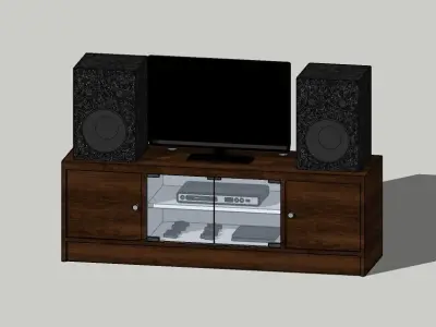 Tv Stand Low-poly 3D model