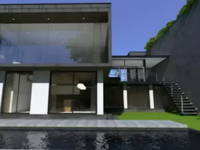 Modern house 3D model 40