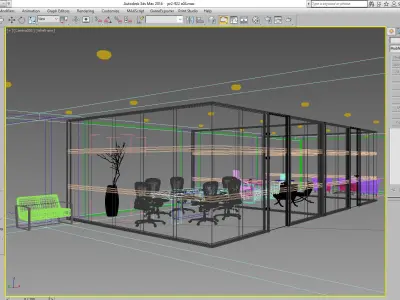office interior partition pr2-922 a04 3D model