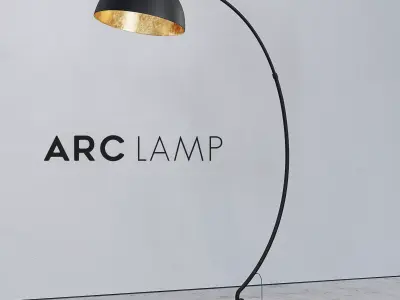 The Arc Black Floor Lamp 3D model