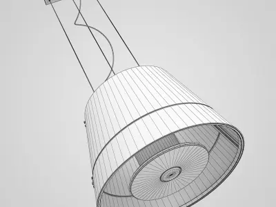 White Hanging Lamp 28 3D model
