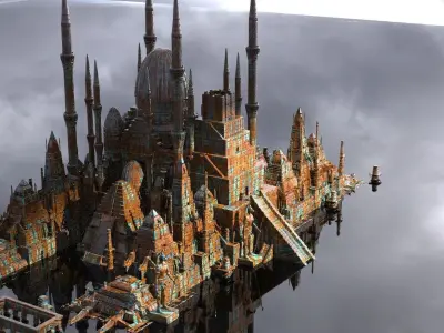 City of Nazca civilization 3D model