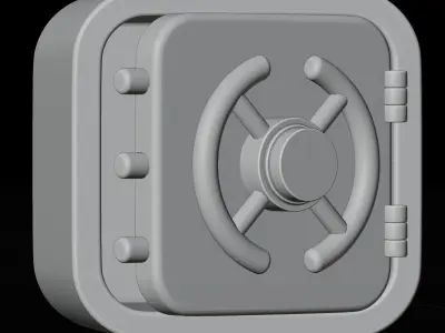Vault locker Low-poly 3D model