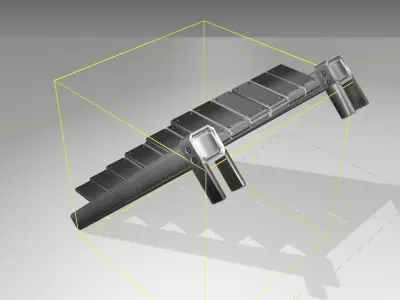 Futuristic Stairs - 14 - Basic Textures Low-poly 3D model