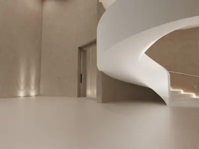 Stairs Backdrop  Low-poly 3D model