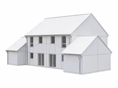 Neighborhood Houses P09 Low-poly 3D model