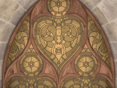 Gothic Door 3D model