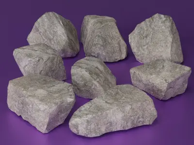 Rock Stone Low-poly 3D model