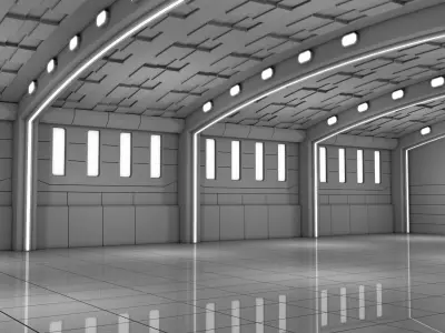 Sci Fi Warehouse 3D model