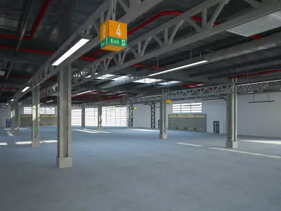 Exhibition Hall 3d Model 3D model