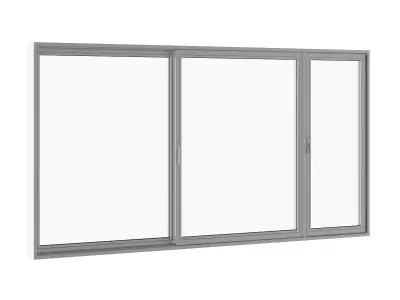 Sliding Metal Doors 5120mm x 2500mm 3D model