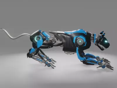 Sci-Fi Mecha Panther 3D model