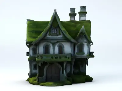 Fantasy Forest House 6 Low-poly 3D model