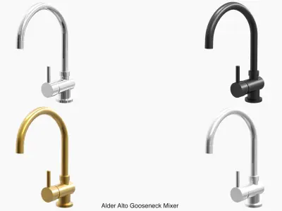 Fixtures - Kitchen Bathroom Faucet Pack C Low-poly 3D model