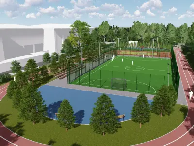 3D model of a sports ground 3D model