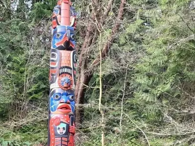 Totem Pole 3D Printable Sculptural Model  Culture Inspired Low-poly 3D model