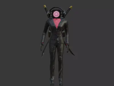 speaker woman upgraded 3D model