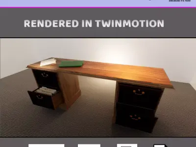 3D Credenza Asset Demo 3D model