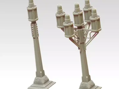Metropolis Street Lamps 3D print model