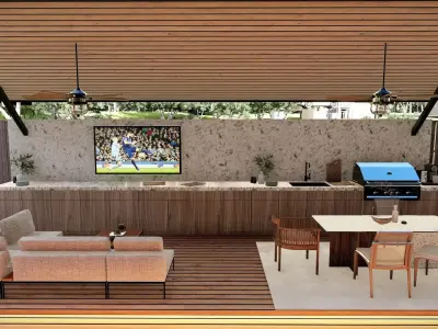 3D Exterior Scene 3D model design garden and landscape 3D model