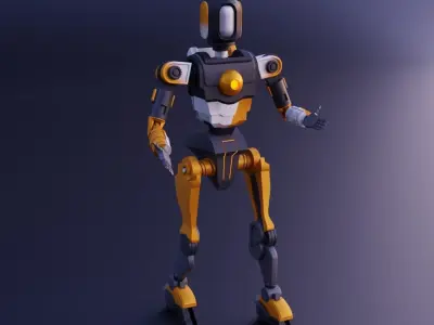 scifi robot 3D model get