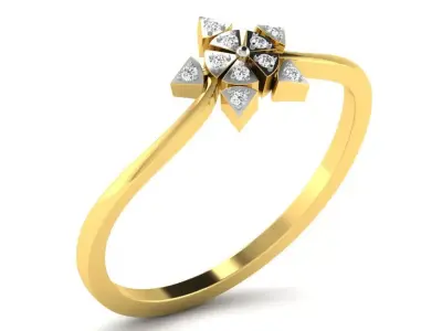 Diamond Ring For Women 3d Print Model 3D print model 4