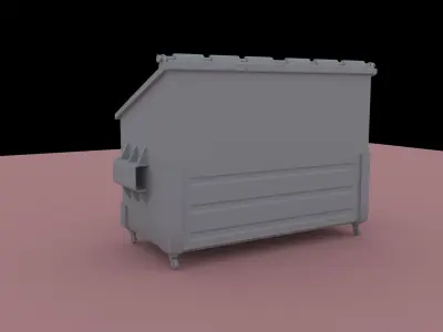 Street Dumpster Low-poly 3D model purchase