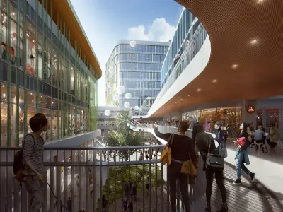 Modern Lifestyle Retail Center Exterior 3D model