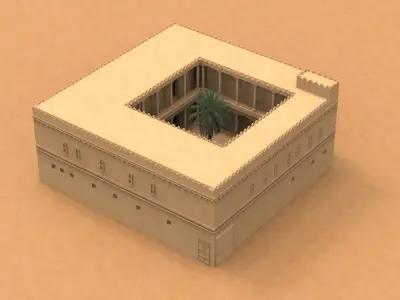 3D Design of Qasr Al-Murabba Sudia Arbia KSA 3D model