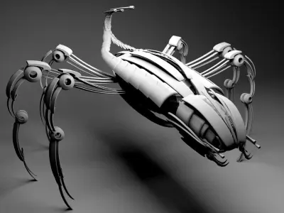 spiderbot sci-fi spider 3D model