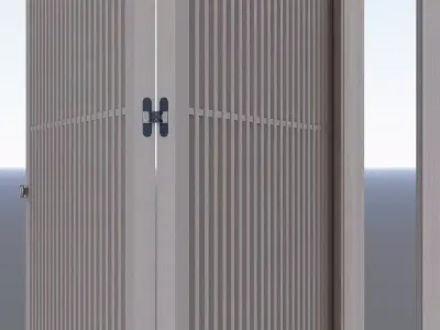 Interior folding shutter door -A3 3D model