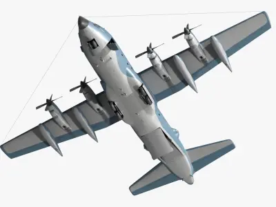  MC 130E Military Cargo Transport Aircraft Rigged for Maya 