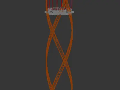 Main Bamboo Floor Lamp 3D model Low-poly 3D model