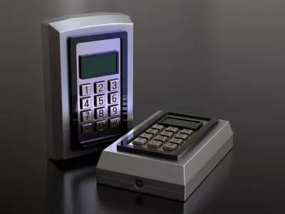 Keypad Lock Low-poly 3D model