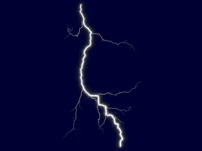 Realistic 3D Lightning CG-20 Low-poly 3D model