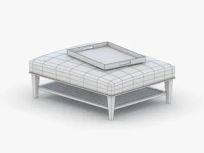 0353 - Bed Low-poly 3D model