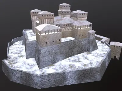 Medieval Castle Torrearchi Low-poly 3D model