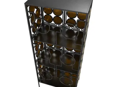 Christophe Come Honey Silver Cabinet 3D model