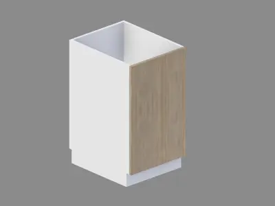 Kitchen Base Cabinet 50 cm Low-poly 3D model