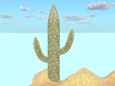 Cactus In Desert 3D model